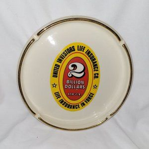 Vintage United Investors Life Insurance Ashtray